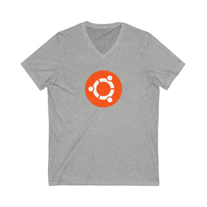 Ubuntu Logo Adult V-Neck T-Shirt