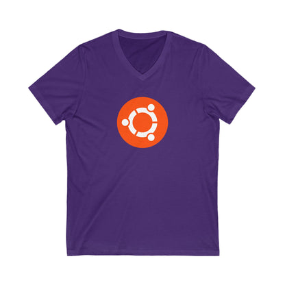 Ubuntu Logo Adult V-Neck T-Shirt