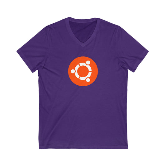 Ubuntu Logo Adult V-Neck T-Shirt