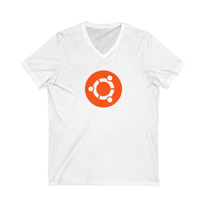 Ubuntu Logo Adult V-Neck T-Shirt