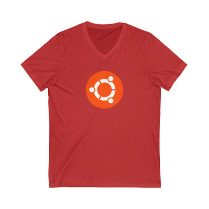 Ubuntu Logo Adult V-Neck T-Shirt